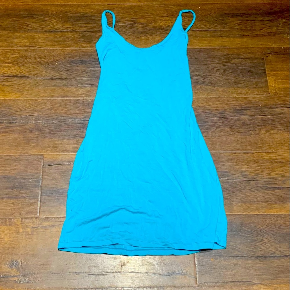 NWOT - Aqua Mini Dress - tie up back - by Freelosophy - Medium